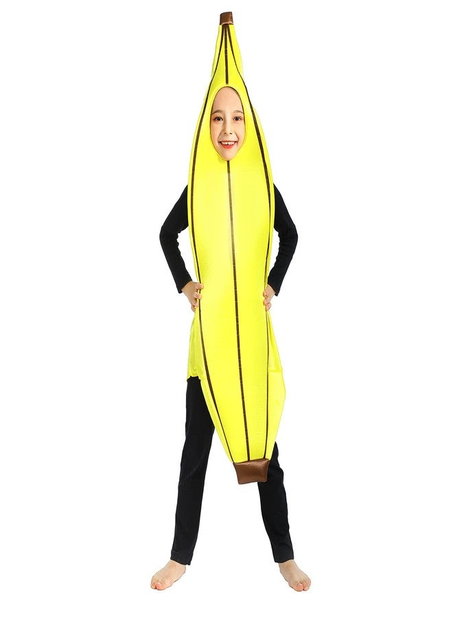Wizland Child Banana Role Play Costume, Fancy Dress Kid Banana Costume for Halloween and Dress Up Party - Image 3